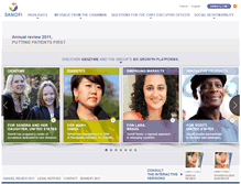 Tablet Screenshot of annualreview2011.sanofi.com